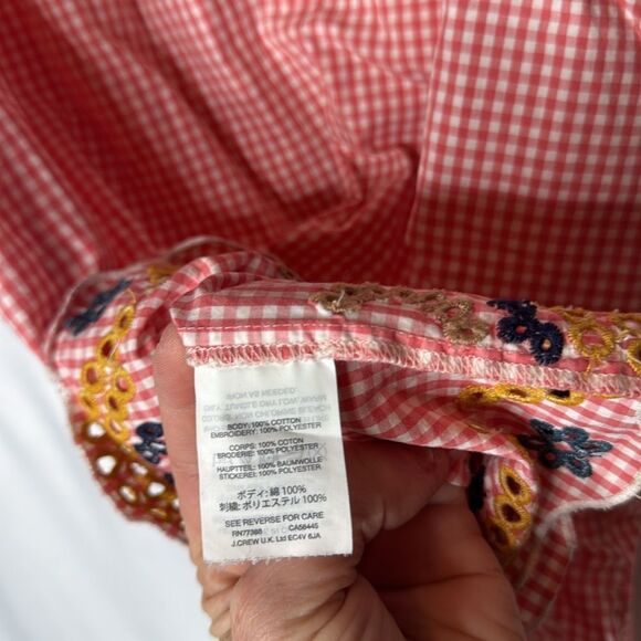Madewell Pink Gingham Tank Top with Floral Embroidery. Size Small. - Picture 11 of 12